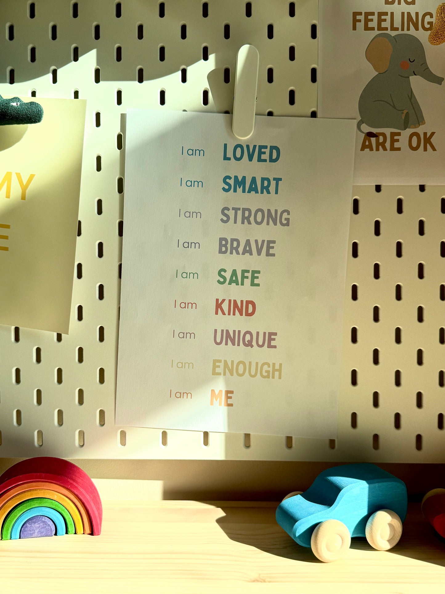 “I Am” Poster with 9 Affirmations – PDF