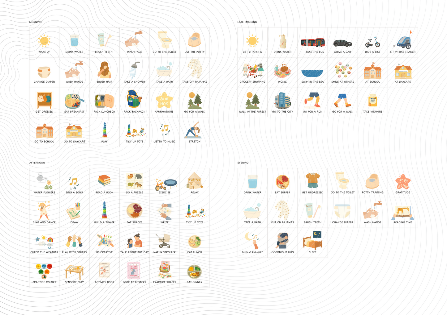 My Day – Visual Checklist for Toddlers (80 Icons) – PDF