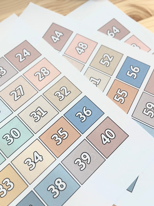 Numbers 1–100 – Neutral - PDF